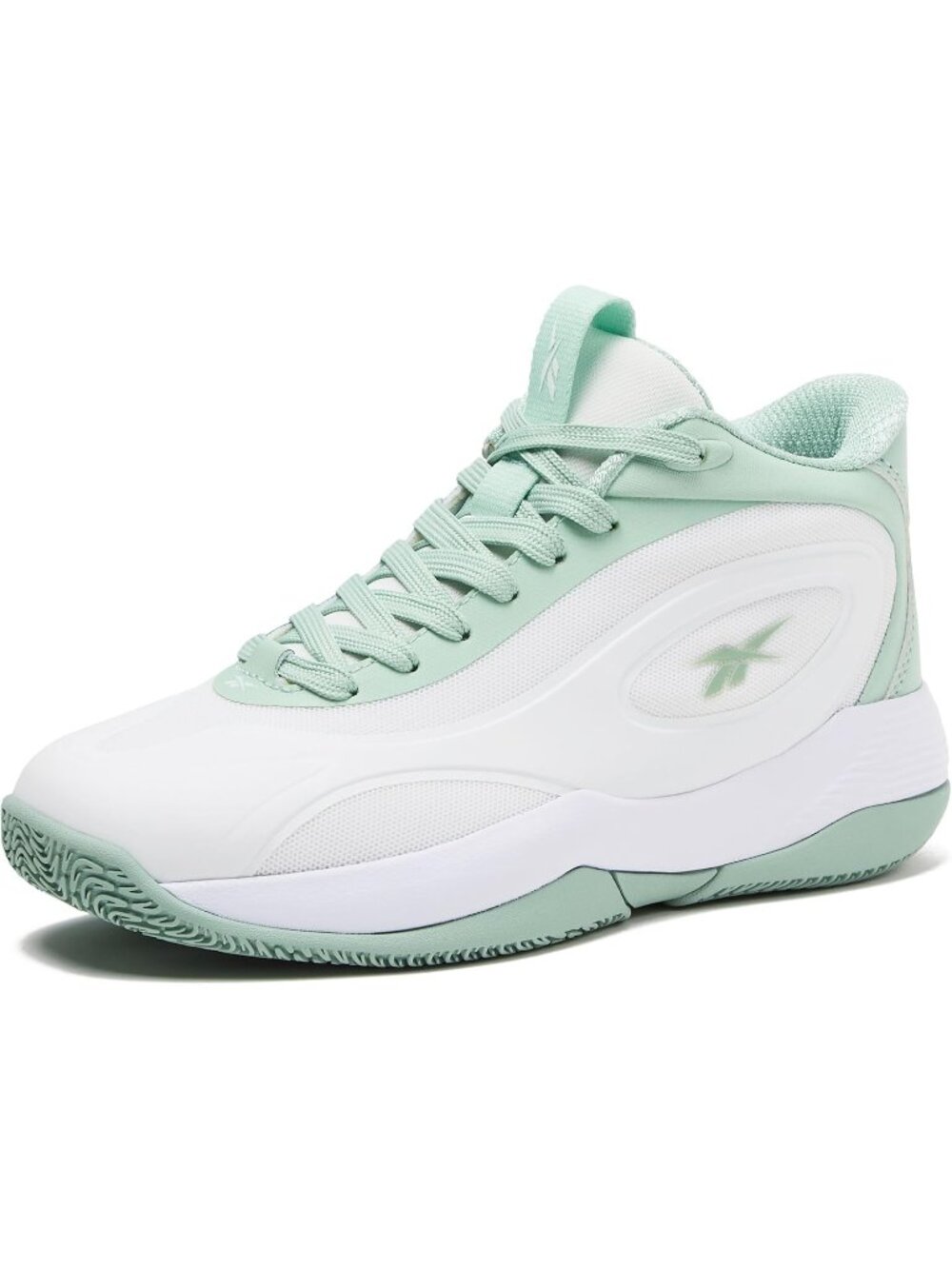 Men's White Mint High Top Sports Lace Up Lightweight Sneakers Basketball Shoes